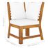  Set mobilier de grădină, 4 piese, perne crem, lemn masiv acacia