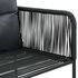  Set mobilier masă de grădină, 5 piese, negru, ratan PVC