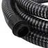  Furtun de aspirație cu racorduri din alamă, negru 1,1" 5 m, PVC