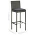  Set mobilier bar de grădină, cu perne, 3 piese, gri, poliratan