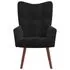  Scaun de relaxare, negru, catifea