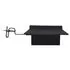 Lămpi solare de exterior, 12 buc., negru, 12 cm, pătrat, LED