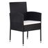  Set de masă pentru grădină, 5 piese, negru