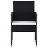  Set de masă pentru grădină, 5 piese, negru