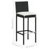 Set mobilier bar de grădină cu perne, 9 piese, negru