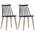 Set 2 bucati scaune de bucatarie, negru, 42 x 45.5 x 78 cm