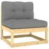  Set mobilier de grădină cu perne, 5 piese, lemn masiv de pin