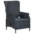  Set mobilier exterior cu perne, 7 piese, gri închis, poliratan