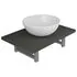  Set mobilier de baie, 2 piese, gri, ceramică