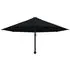  Umbrelă de soare de perete cu stâlp metalic, negru, 300 cm