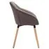  Scaune de sufragerie, 6 buc., gri taupe, material textil