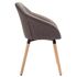  Scaune de sufragerie, 6 buc., gri taupe, material textil