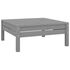  Set mobilier de grădină, 3 piese, gri, lemn masiv de pin