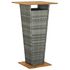  Set mobilier bar de grădină, cu perne, 3 piese, gri, poliratan