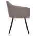  Scaune de sufragerie, 6 buc., gri taupe, material textil