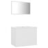  Set mobilier de baie, alb, lemn prelucrat
