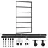 Ușă glisantă cu set feronerie, 102x205 cm, sticlă ESG/aluminiu