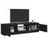 Comodă TV cu lumini LED, negru, 140x40x35,5 cm