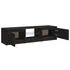  Comodă TV cu lumini LED, negru, 140x40x35,5 cm