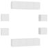  Set de dulapuri TV, 8 piese, alb, lemn prelucrat