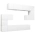  Set dulapuri TV, 10 piese, alb, lemn prelucrat