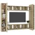  Set de dulapuri TV, 10 piese, stejar sonoma, lemn prelucrat