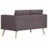  Canapea cu 2 locuri, gri taupe, material textil
