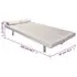  Canapea extensibilă 2 perne, piele artificială, reglabil, crem 