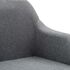  Scaune de bucătărie pivotante, 2 buc., gri deschis, textil