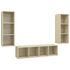  Set de dulapuri TV, 3 piese, stejar sonoma, lemn prelucrat