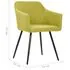  Scaune de bucătărie, 2 buc., verde, material textil