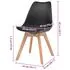 Scaune de bucătărie, 4 buc., negru, plastic