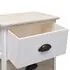  Noptiere, 2 buc., alb & natural, 38x28x45 cm, lemn paulownia