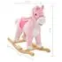  Balansoar cal, pluș, 65 x 32 x 58 cm, roz