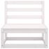  Set mobilier de grădină cu perne, 2 piese, alb, lemn masiv pin
