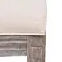  Scaune de bucătărie, 2 buc., crem, material textil