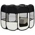  Țarc de câini pliabil cu sac de transport, negru, 90x90x58 cm