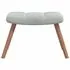  Scaun de relaxare cu taburet, gri deschis, catifea