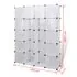  Dulap modular cu 14 compartimente alb 37 x 146 x 180,5 cm