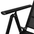  Set mobilier de exterior, 5 piese, negru, aluminiu și textilenă
