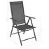  Set mobilier de exterior, 5 piese, negru, aluminiu și textilenă