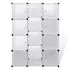  Dulap modular cu 9 compartimente, 109x36,5x143 cm, alb 