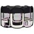  Țarc de câini pliabil cu sac de transport, negru, 125x125x61 cm