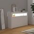  Servantă cu lumini LED, alb, 115,5x30x75 cm