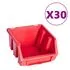  Set cutii depozitare 136 piese cu panouri de perete, roșu&negru