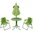  Set bistro pentru copii de grădină, cu umbrelă, 3 piese, verde