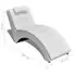  Șezlong cu pernă, alb, piele ecologică