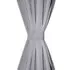 Draperii opace cu inele metalice, 2 buc., gri, 135 x 245 cm