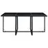  Set mobilier de exterior cu perne, 11 piese, negru, poliratan