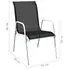  Set mobilier bistro, 3 piese, negru, oțel